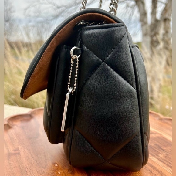 Coach Klare 25 Black Puffy Diamond Quilted Crossbody Black Quilted Crossbody Bag - Picture 9 of 11